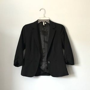 Frenchi Cropped Black Blazer